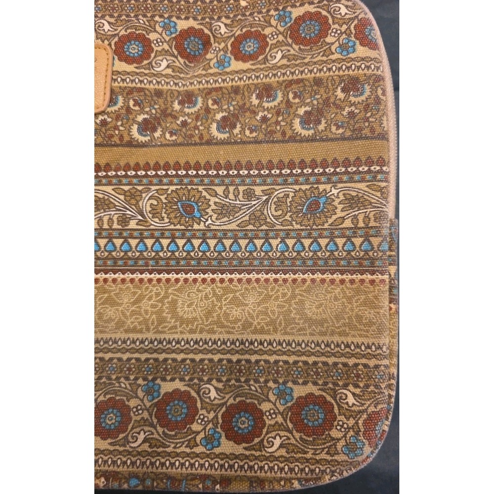 Dachee Canvas Laptop Sleeve Case Padded Zipper Cover Boho Floral Stripe - Picture 3 of 7